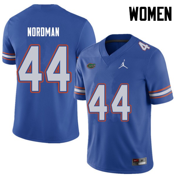Jordan Brand Women #44 Tucker Nordman Florida Gators College Football Jerseys Royal